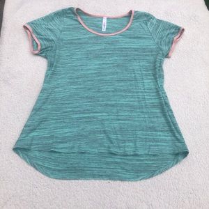 Lularoe Classic T- light green and black